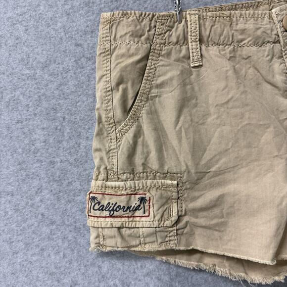 True Religion Leslie Cargo Surf Shorts Surf Champions 69 Patch Khaki Sz 28 NWT - Picture 2 of 12